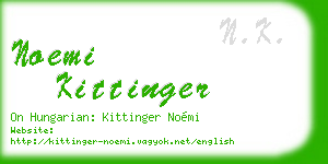 noemi kittinger business card